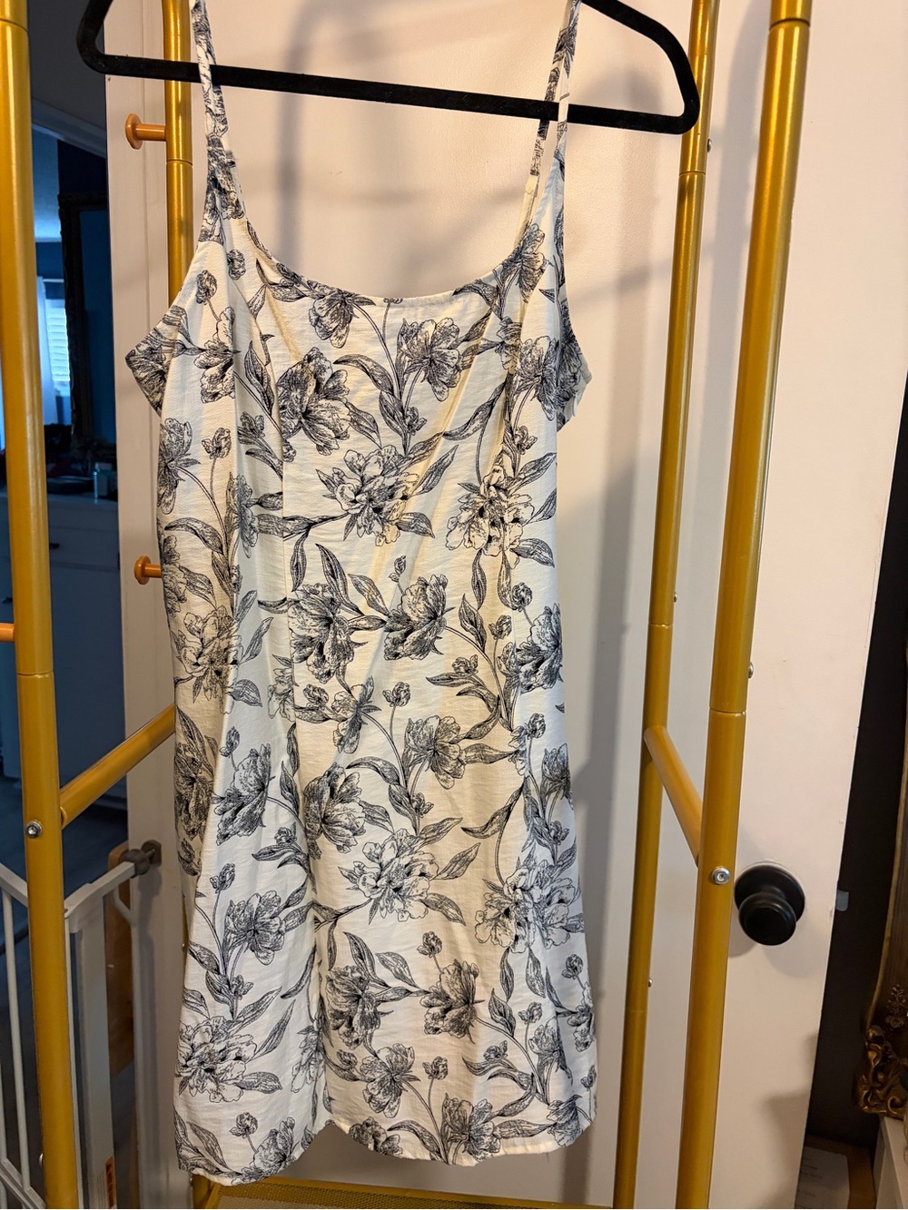 a new day Black Floral Slip Dress on White